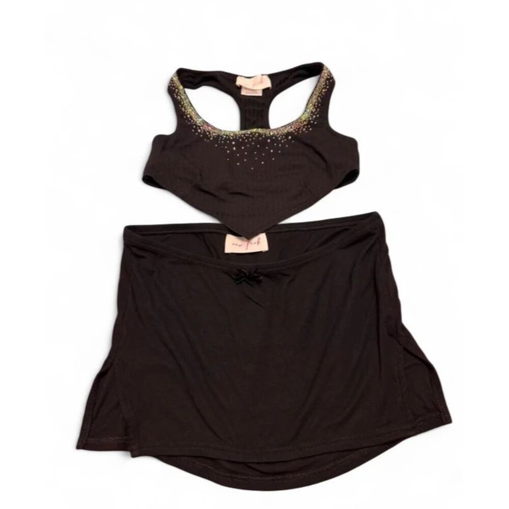 “New Pink” Rhinestoned Two Piece Set